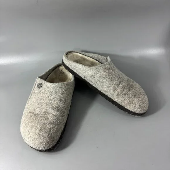 Birkenstock Zermatt Shearling Wool Felt, Light Gray, Size 39 - Picture 2 of 15